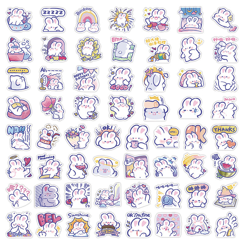 Cute Doodle Puppy / Bunny Stickers (60pcs)