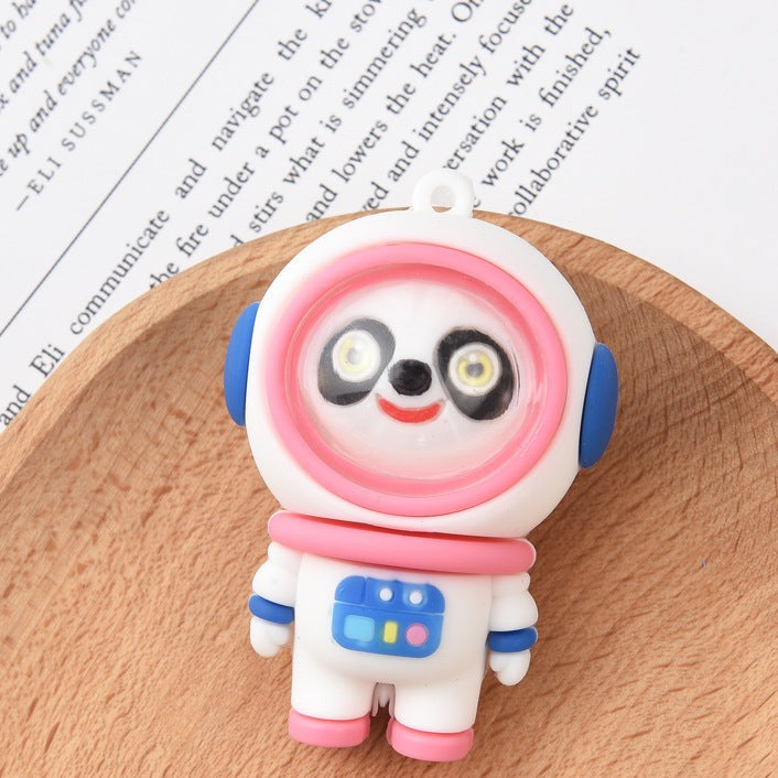 Panda doll astronaut key chain