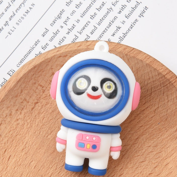 Panda doll astronaut key chain