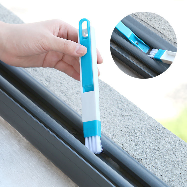 Window slot cleaning brush (blue 1 black 1 / set)