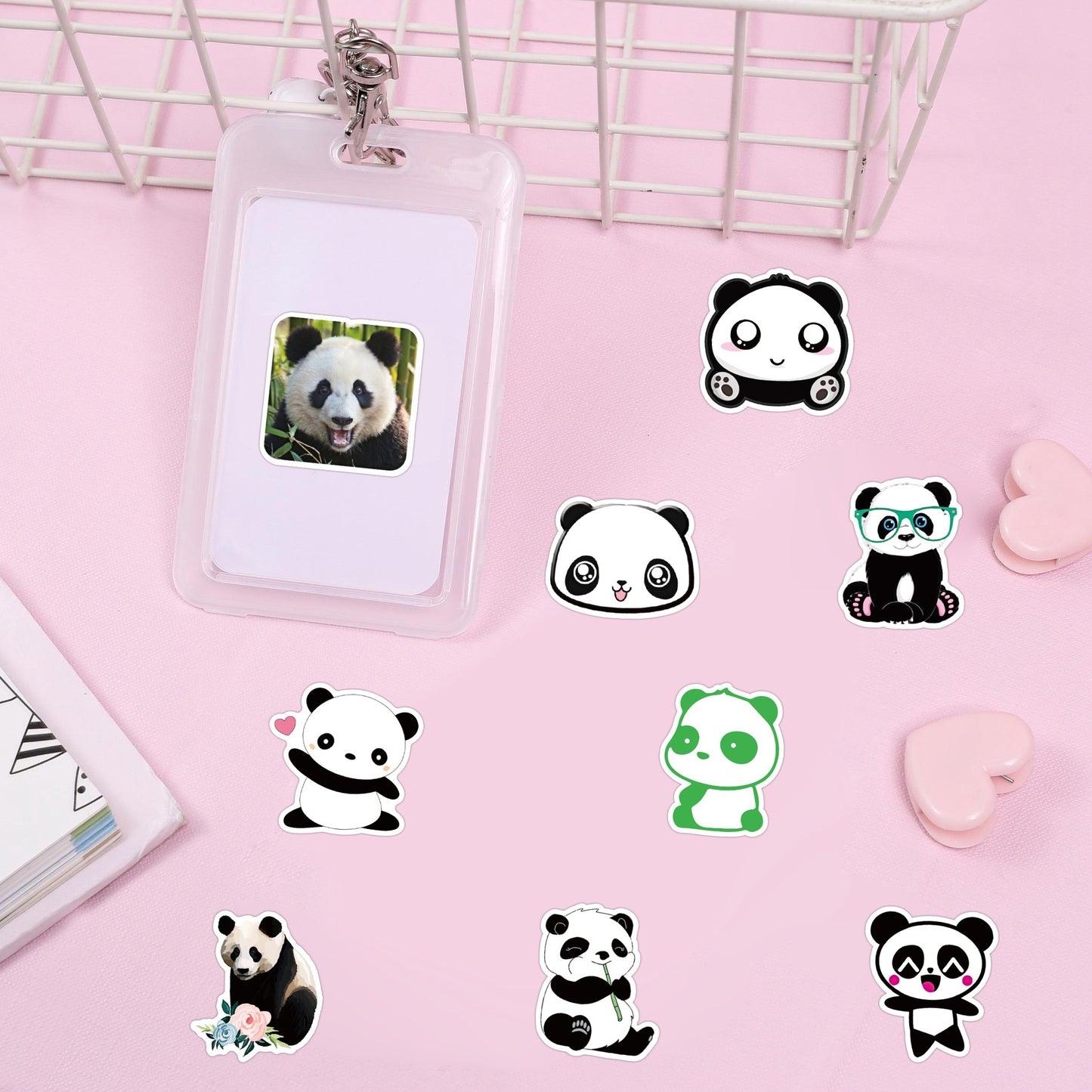 Cute Cartoon Panda Stickers (50pcs)