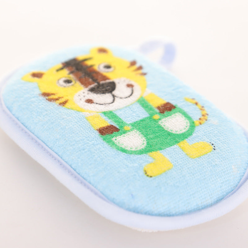 Cartoon animal pattern baby bath sponge