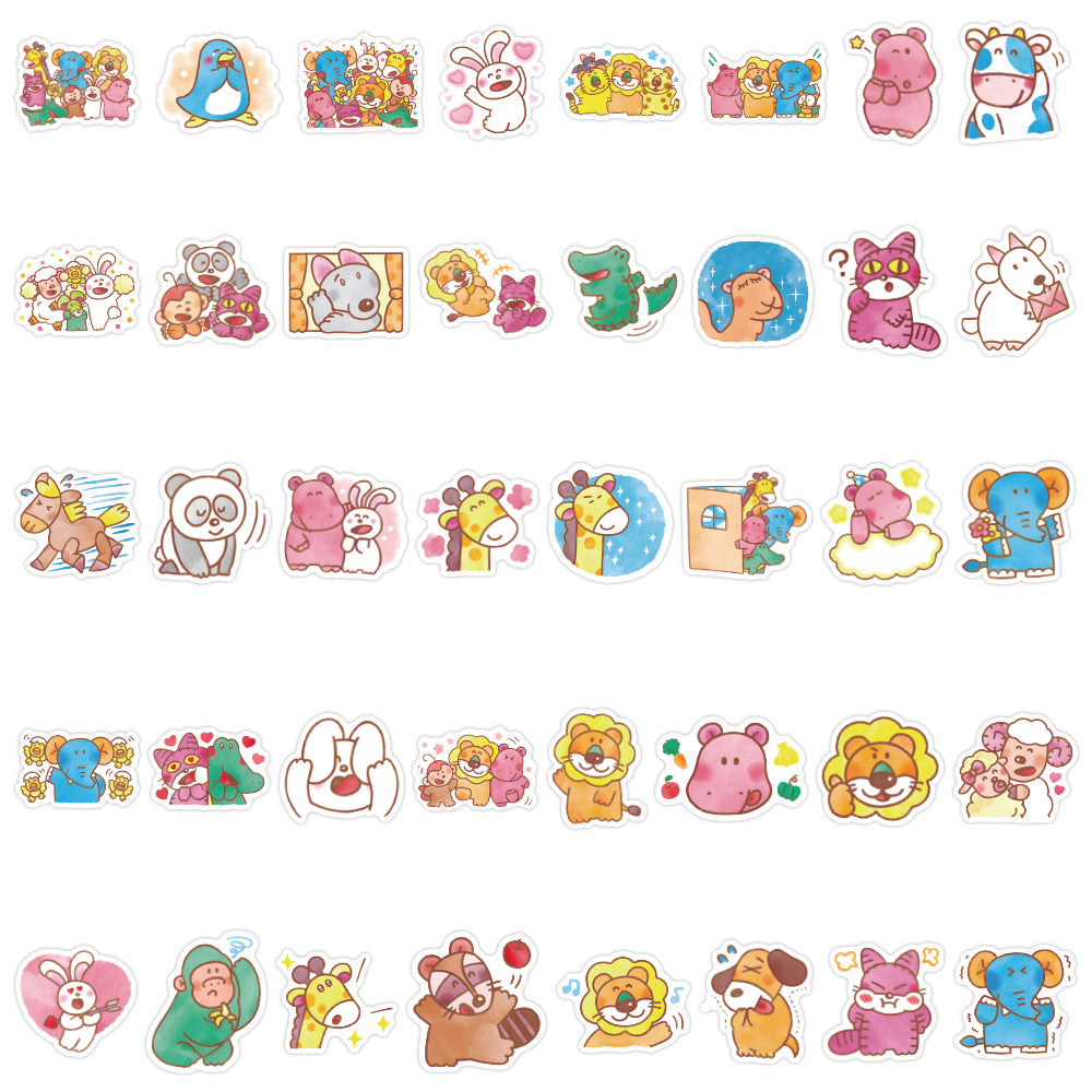 Cartoon Doodle Animal Stickers (40pcs)