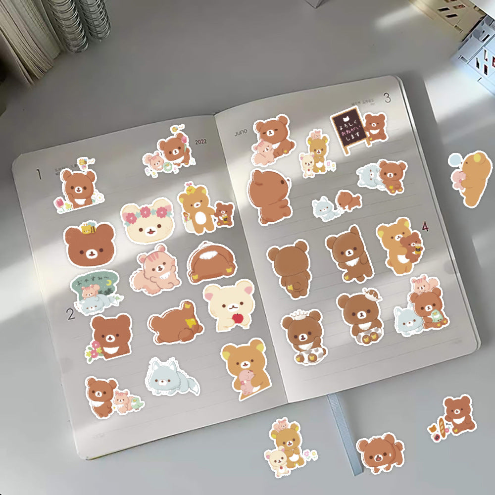 Cute Teddy Bear Stickers (60pcs)