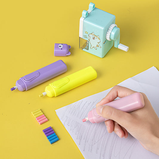 Creative bear electric eraser set