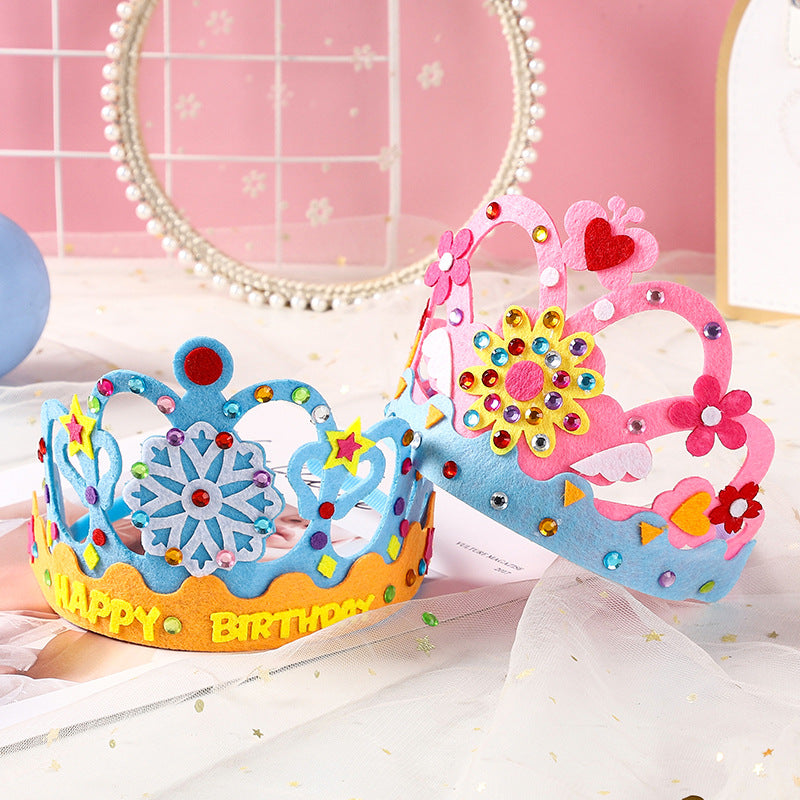 DIY handmade non-woven crown hairband creative birthday hat