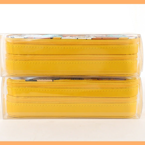 Cartoon design double layer large capacity pencil case