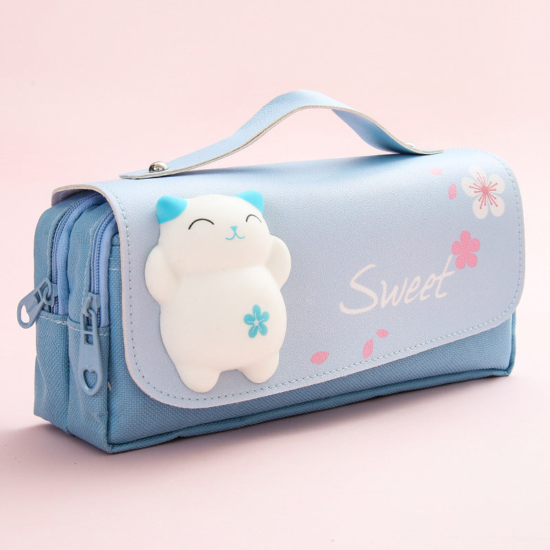 3D stress relief creative multifunctional cartoon cute pencil pouch