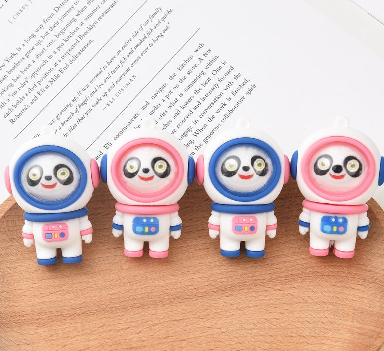 Panda doll astronaut key chain