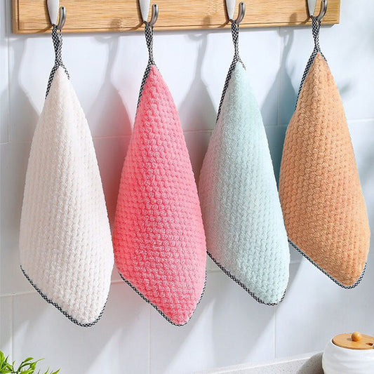 Kitchen Non-Stick Thickened Table Brush Cleaning Cloths (4 pieces)