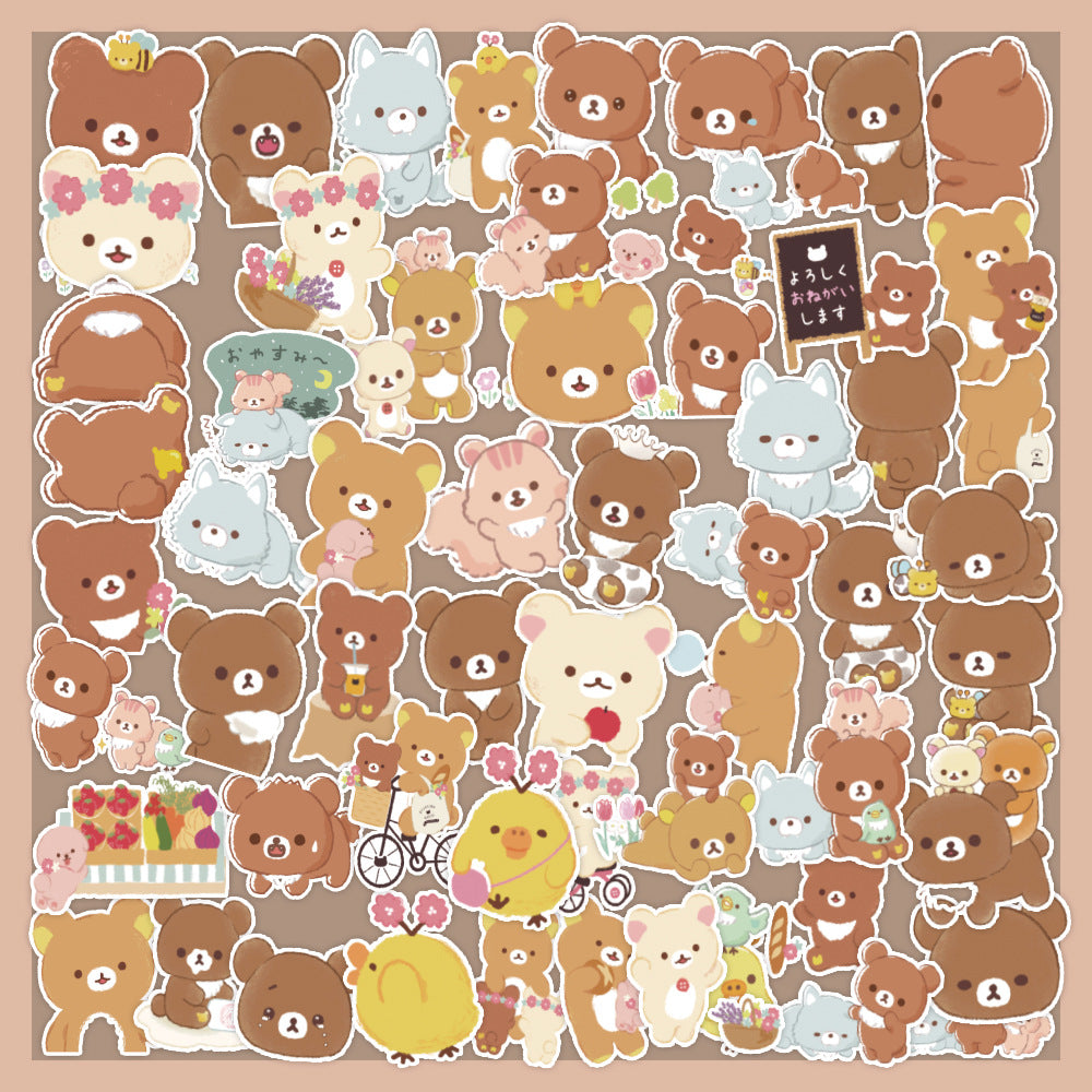 Cute Teddy Bear Stickers (60pcs)