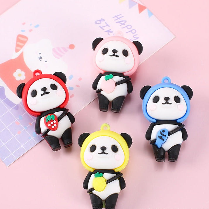 Panda with hat key chain