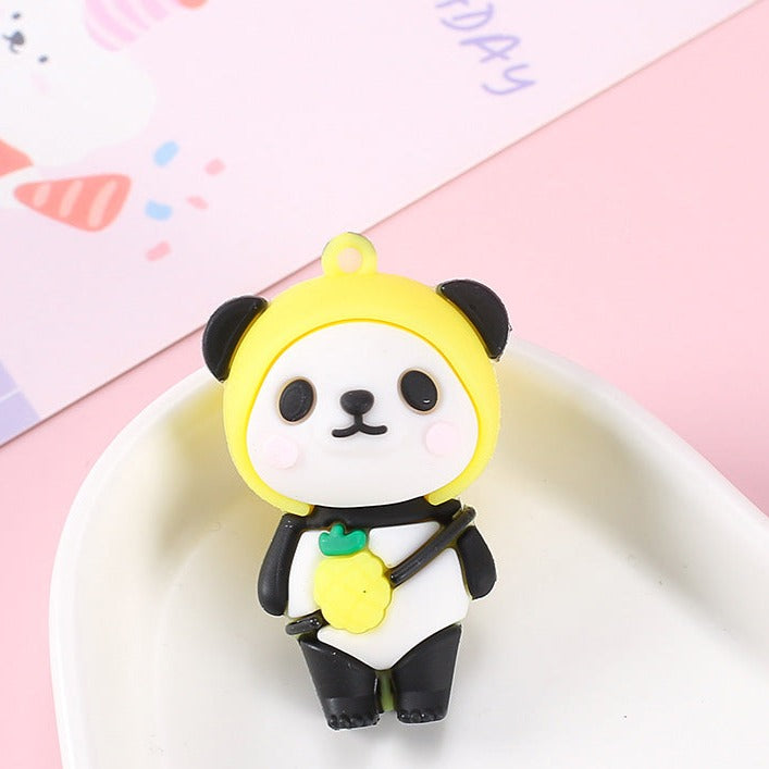 Panda with hat key chain