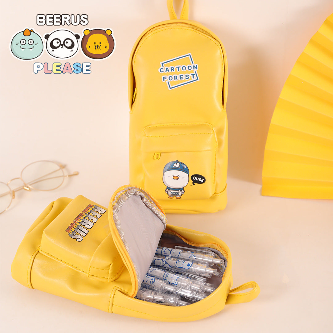 Cartoon schoolbag pencil pouch