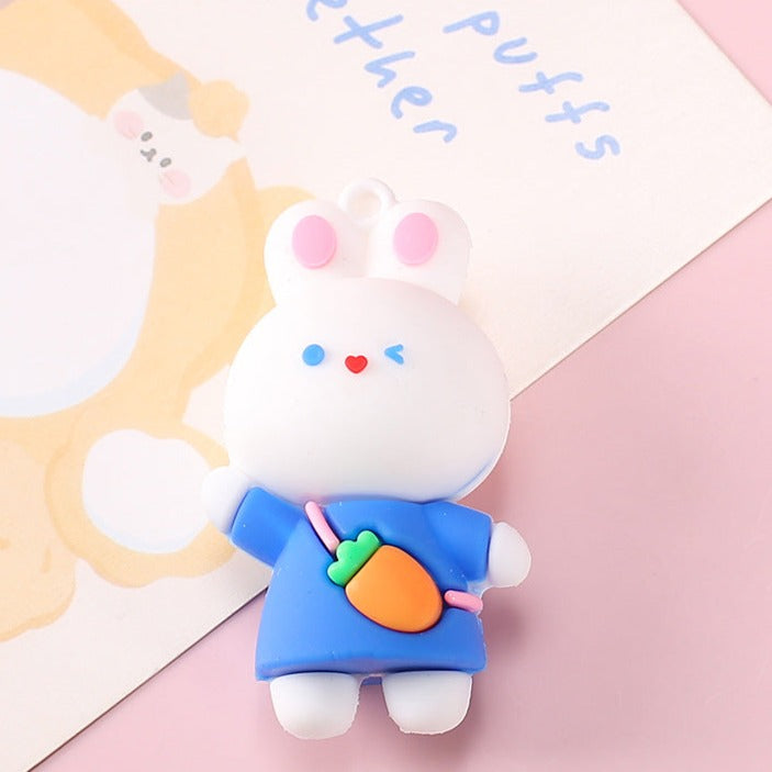 Cartoon White Rabbit Key Chain