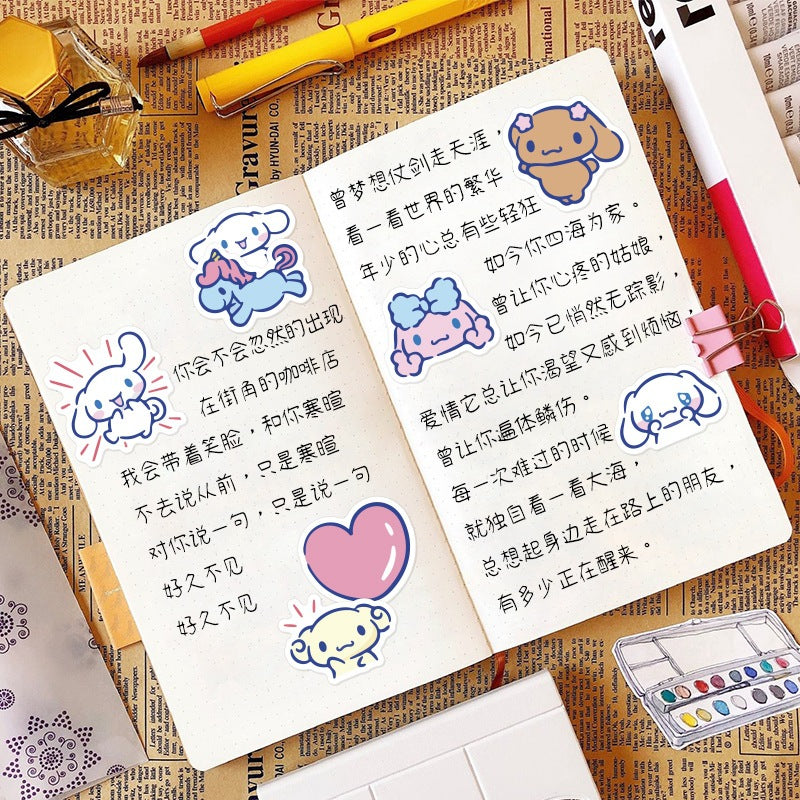 Cute Big Ears Dog Stickers (40pcs)