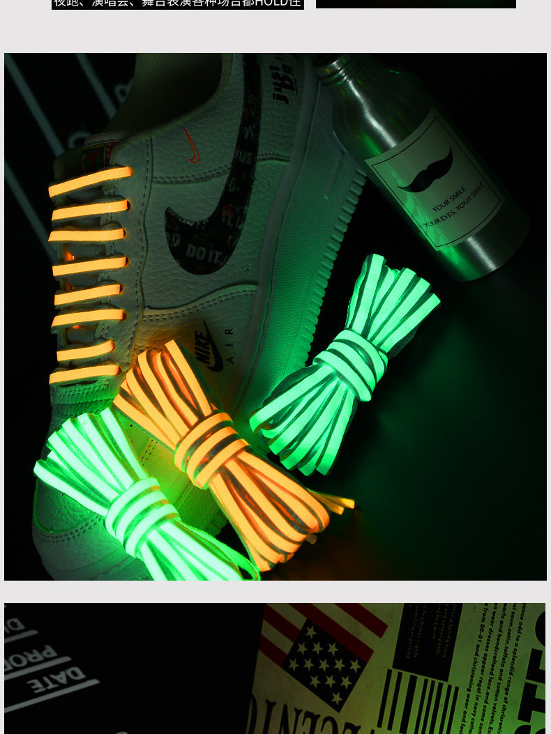 Laser luminous shoelaces