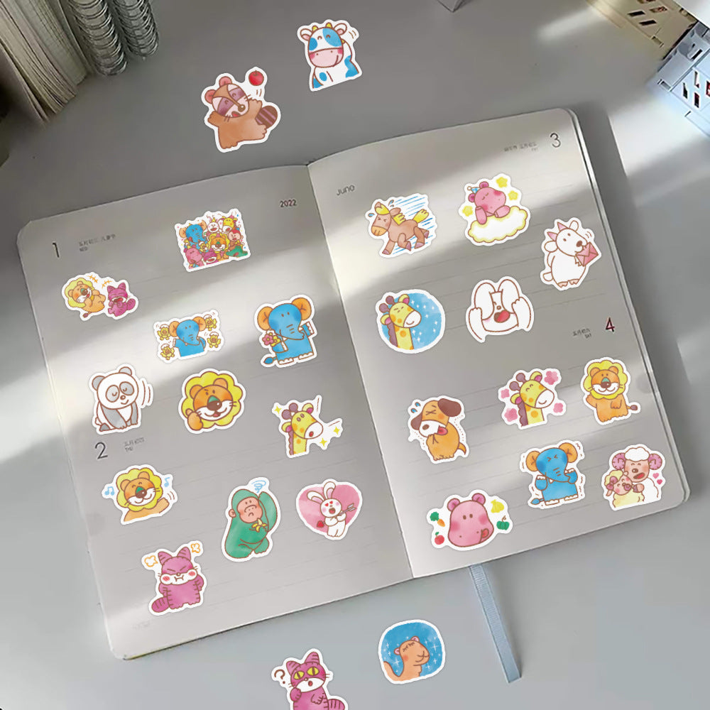 Cartoon Doodle Animal Stickers (40pcs)