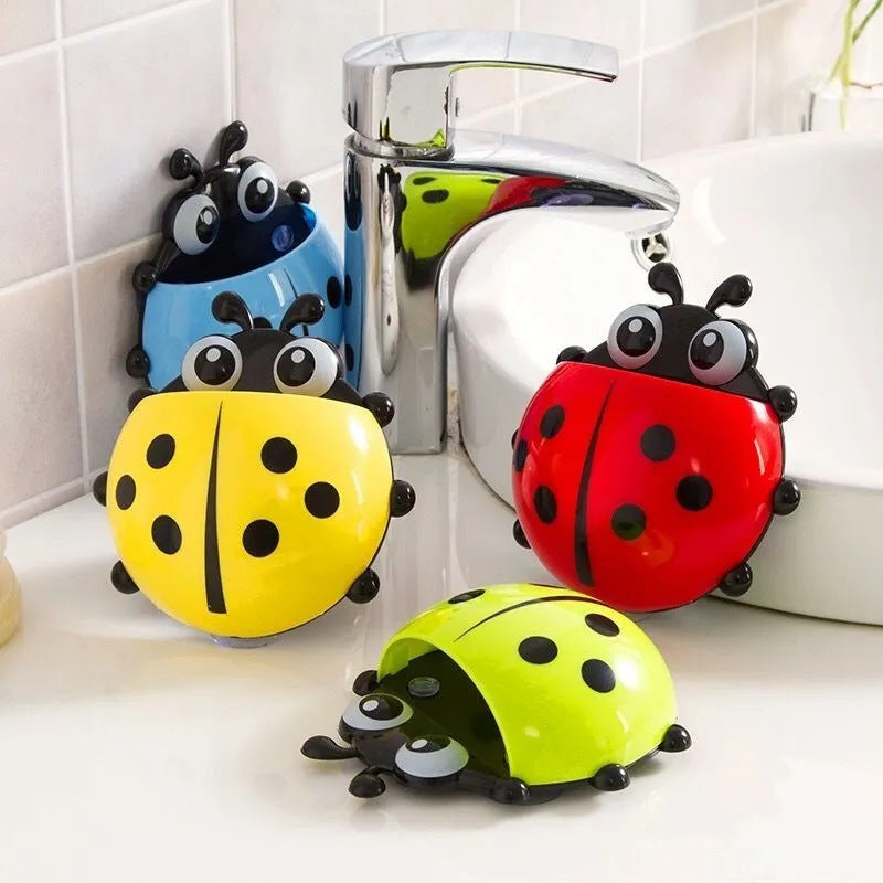 Ladybug toothbrush holder