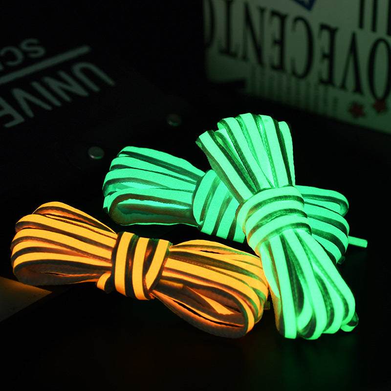 Laser luminous shoelaces