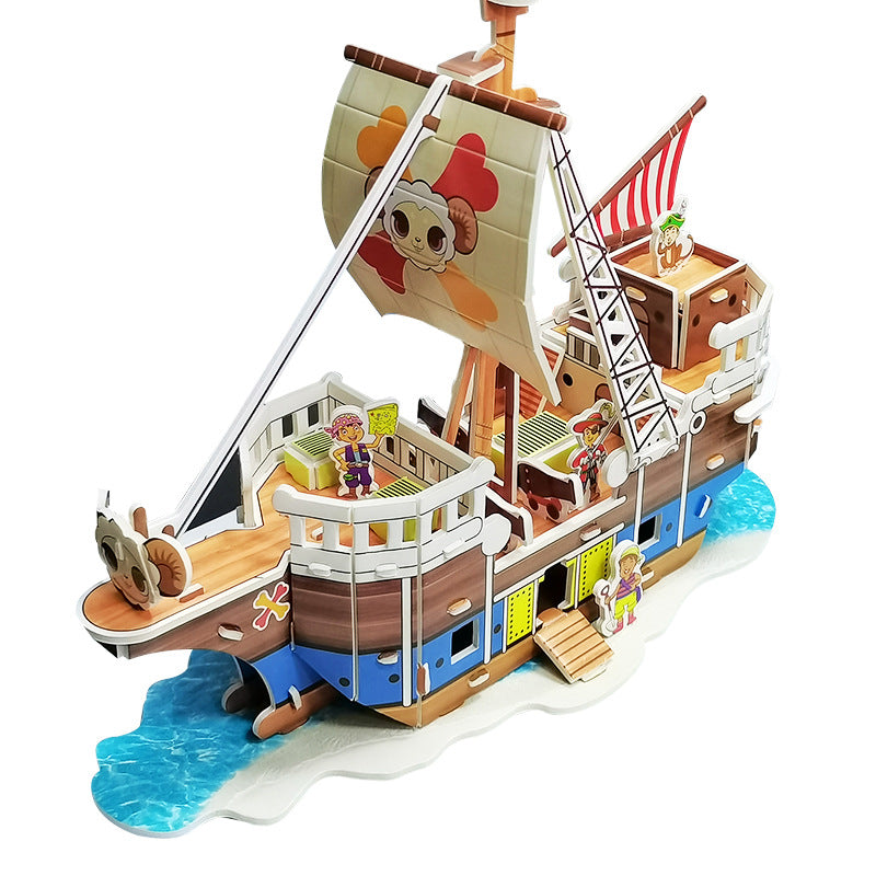 Children's paper 3d pirate ship three-dimensional puzzle