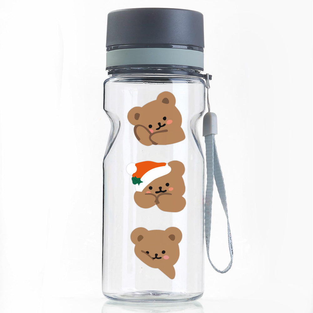 Cute Brown Bear Stickers (60pcs)