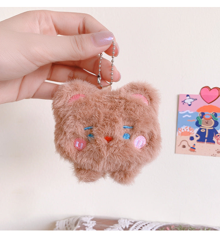 Cute plush bear bag decoration