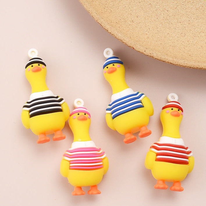 Cartoon cute yellow duck key chain