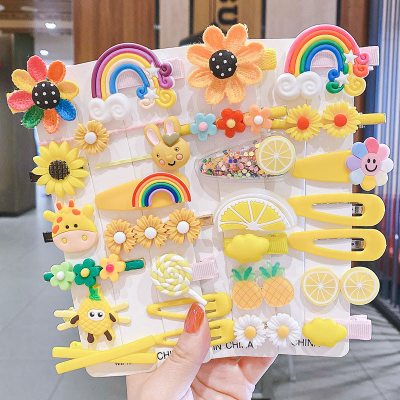 Children's cute cartoon hairpin set（14pcs）