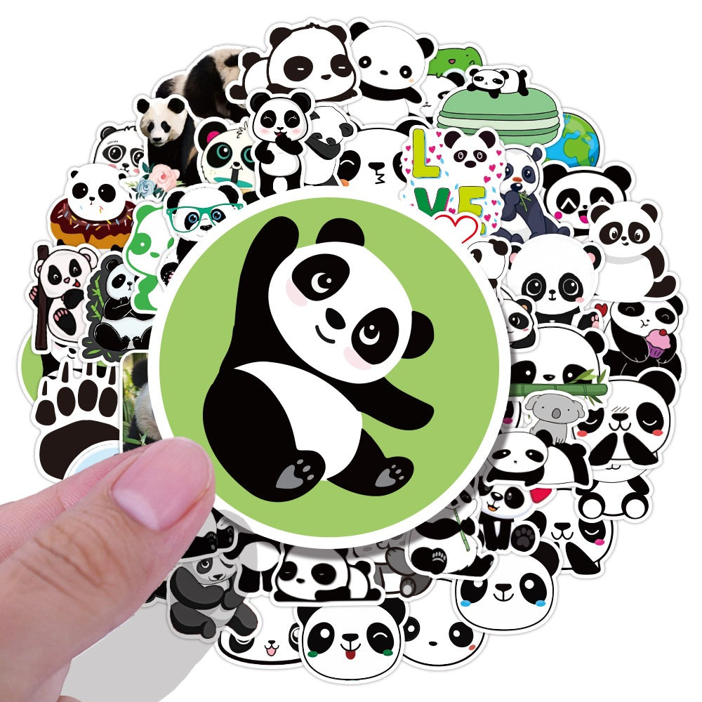 Cute Cartoon Panda Stickers (50pcs)