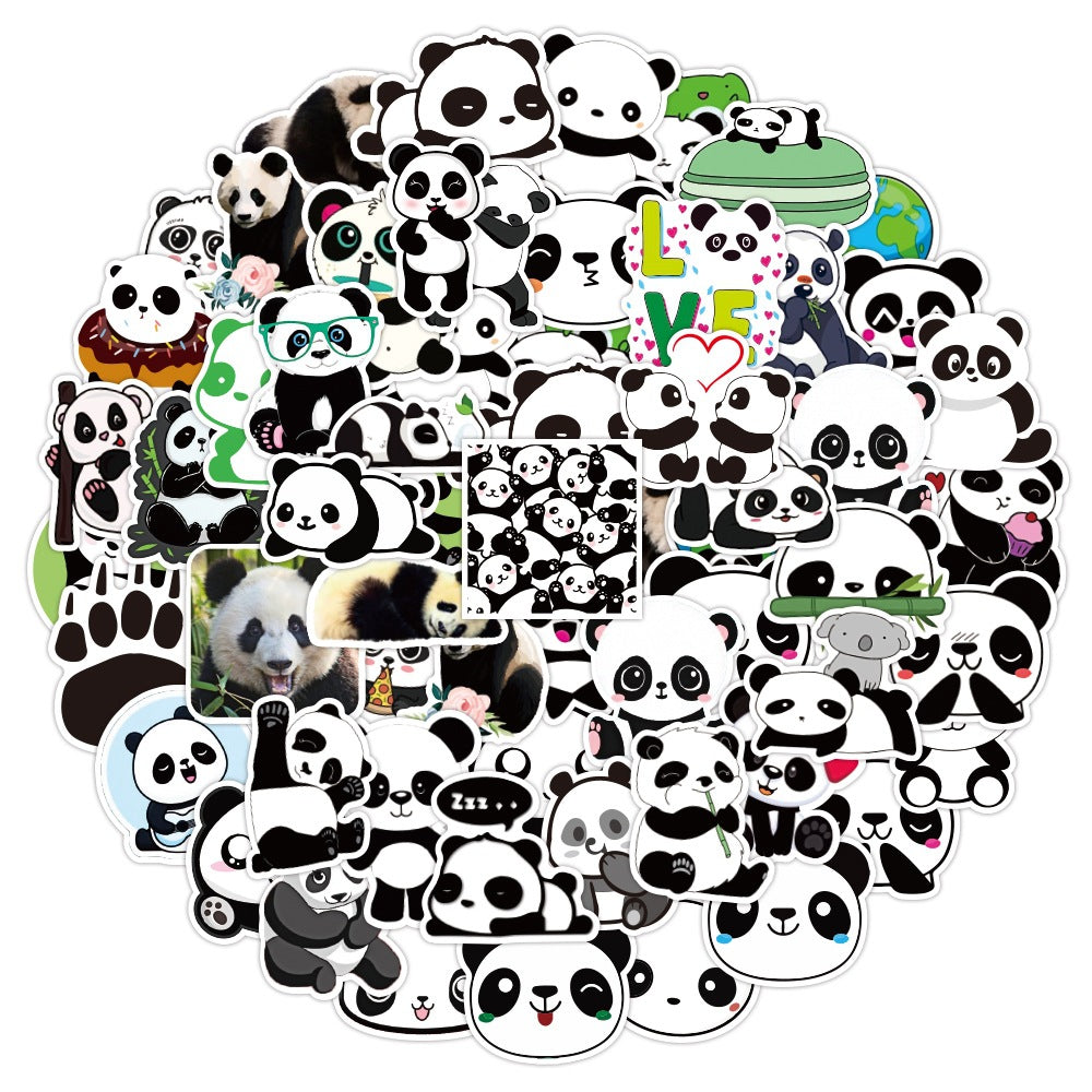 Cute Cartoon Panda Stickers (50pcs)