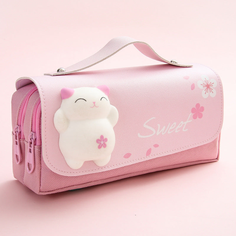 3D stress relief creative multifunctional cartoon cute pencil pouch