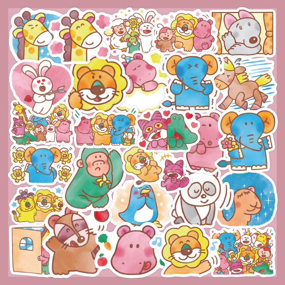 Cartoon Doodle Animal Stickers (40pcs)