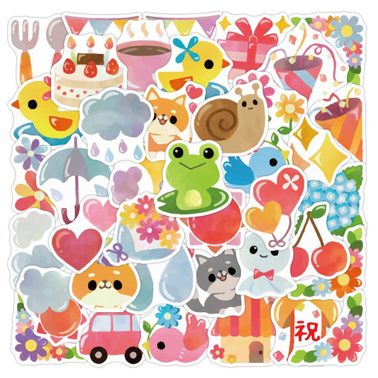 Cute little animal celebration stickers (40pcs)