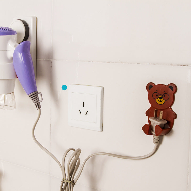 Cartoon animals without holes power plug hooks（4pcs/set）