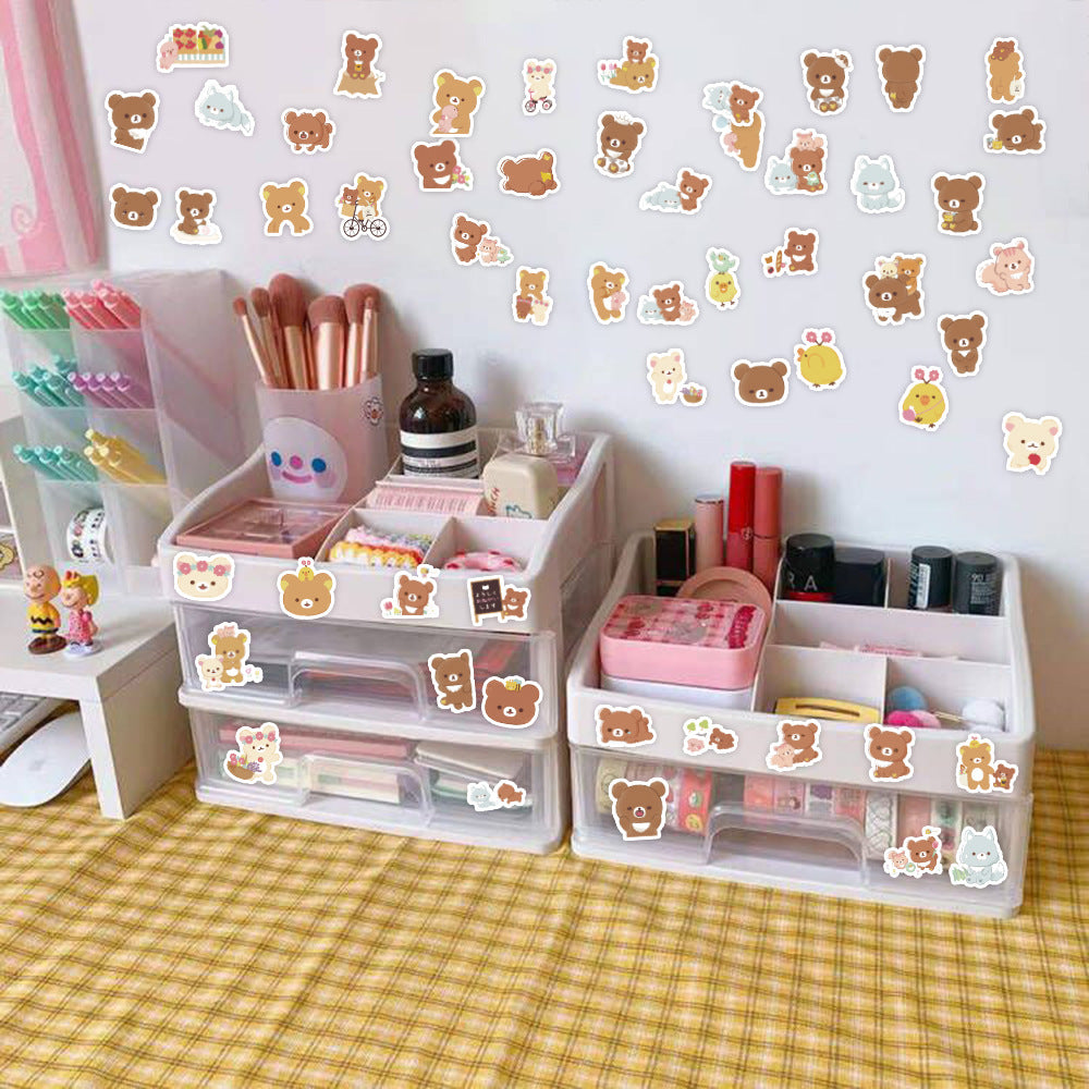 Cute Teddy Bear Stickers (60pcs)