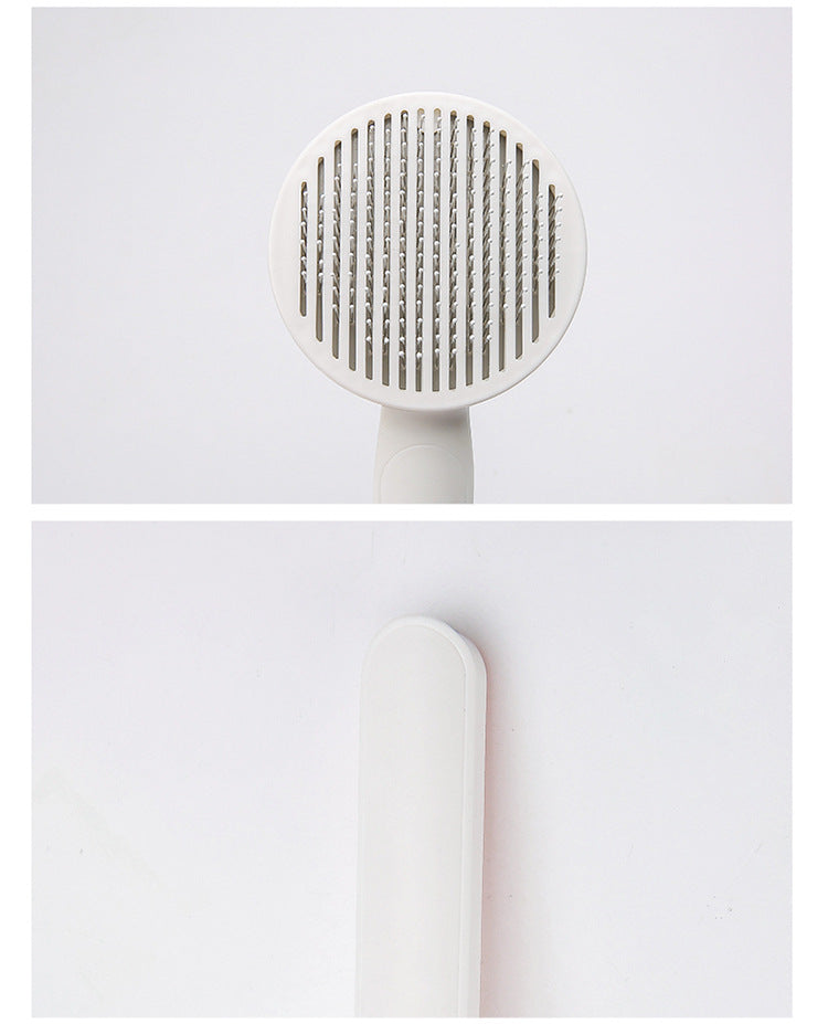 Button pet grooming comb