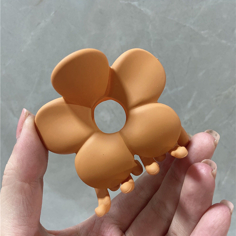 Acrylic flower hair clip