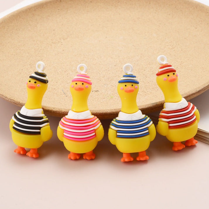 Cartoon cute yellow duck key chain