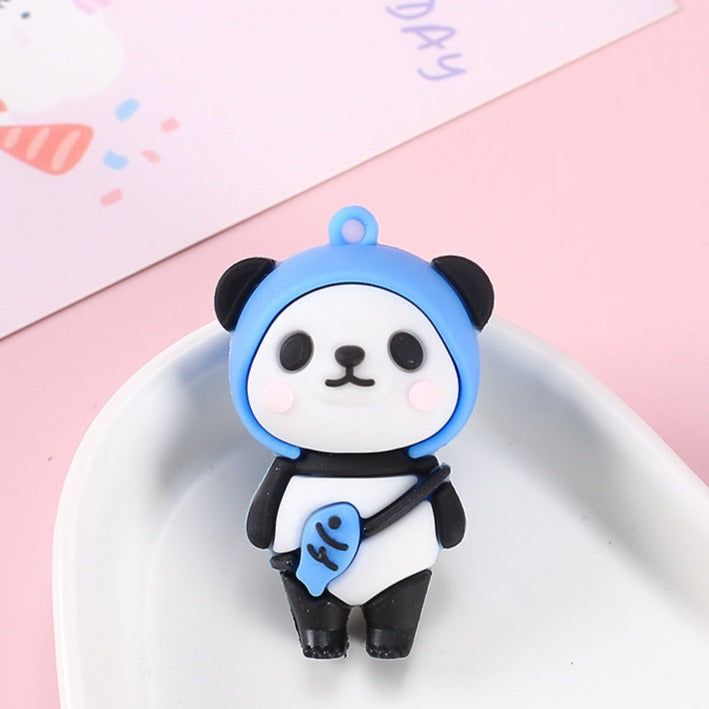 Panda with hat key chain