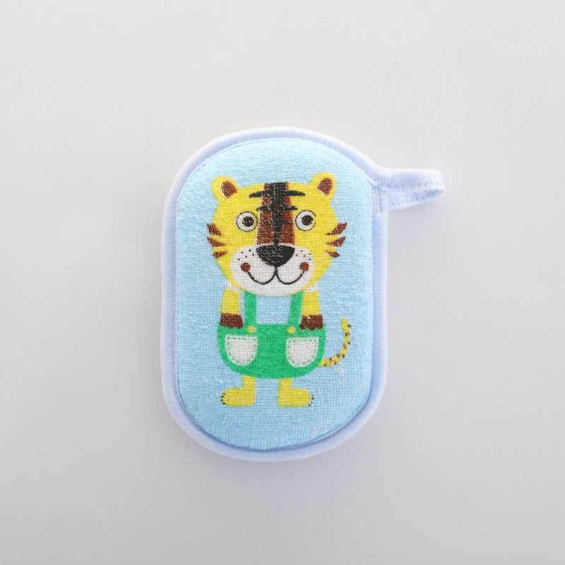 Cartoon animal pattern baby bath sponge