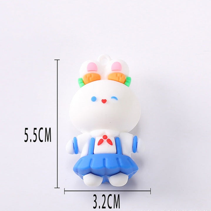 Cartoon White Rabbit Key Chain