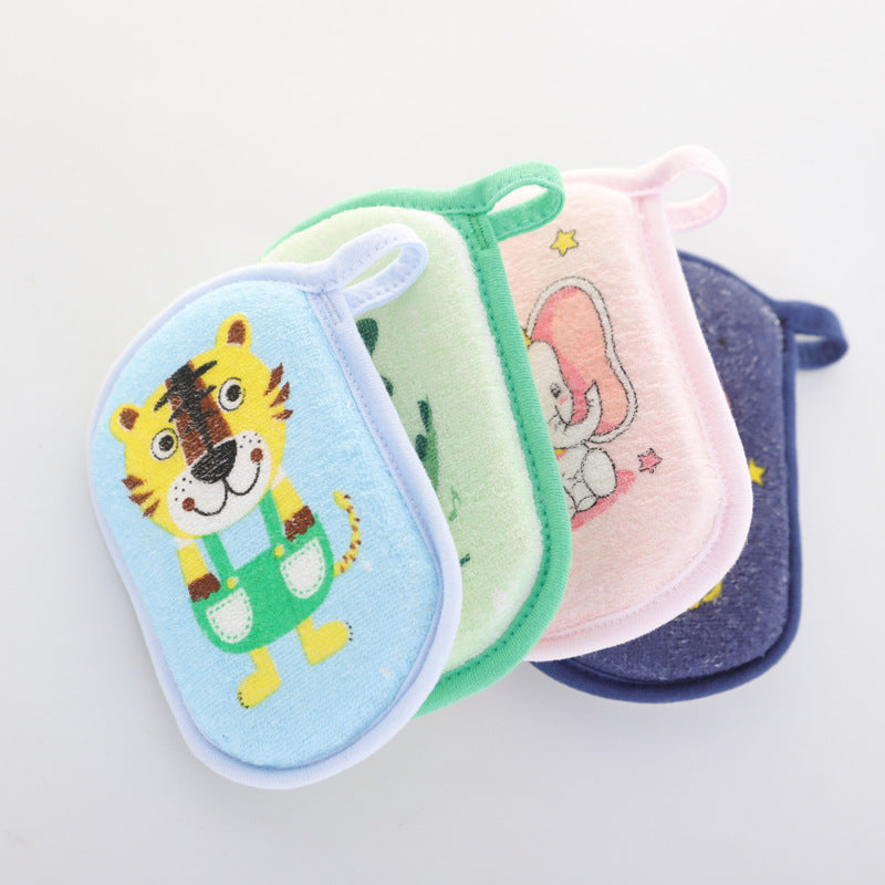 Cartoon animal pattern baby bath sponge