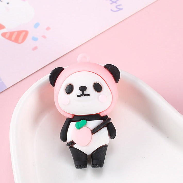 Panda with hat key chain