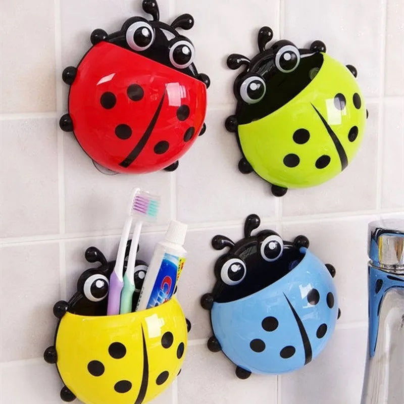 Ladybug toothbrush holder