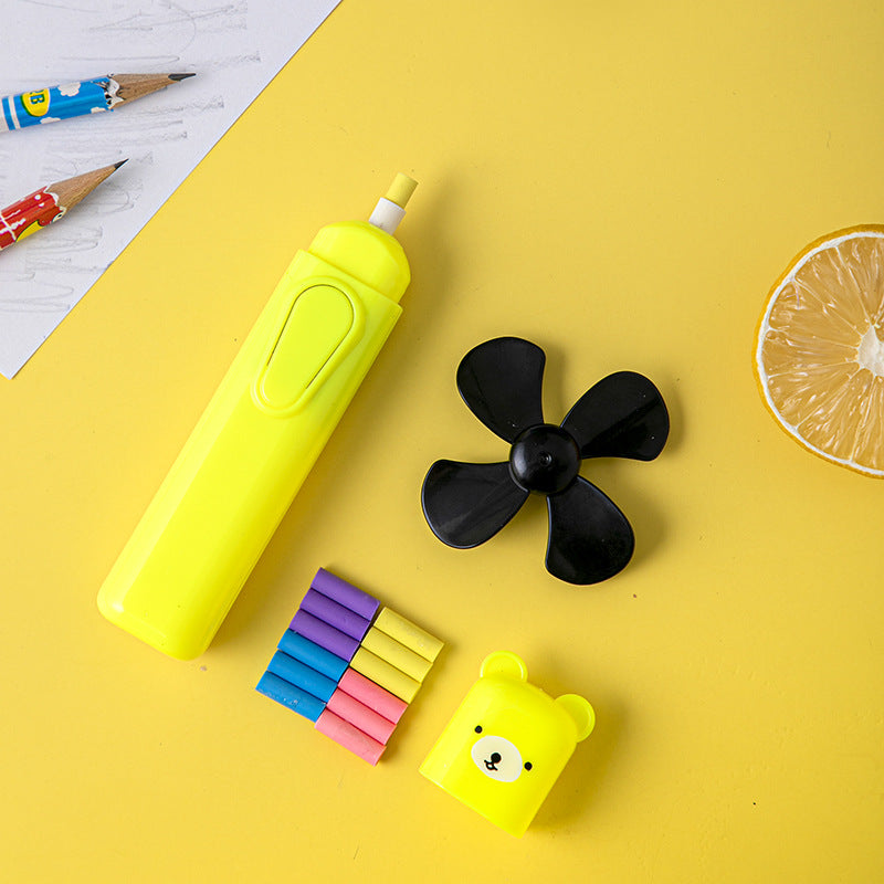 Creative bear electric eraser set