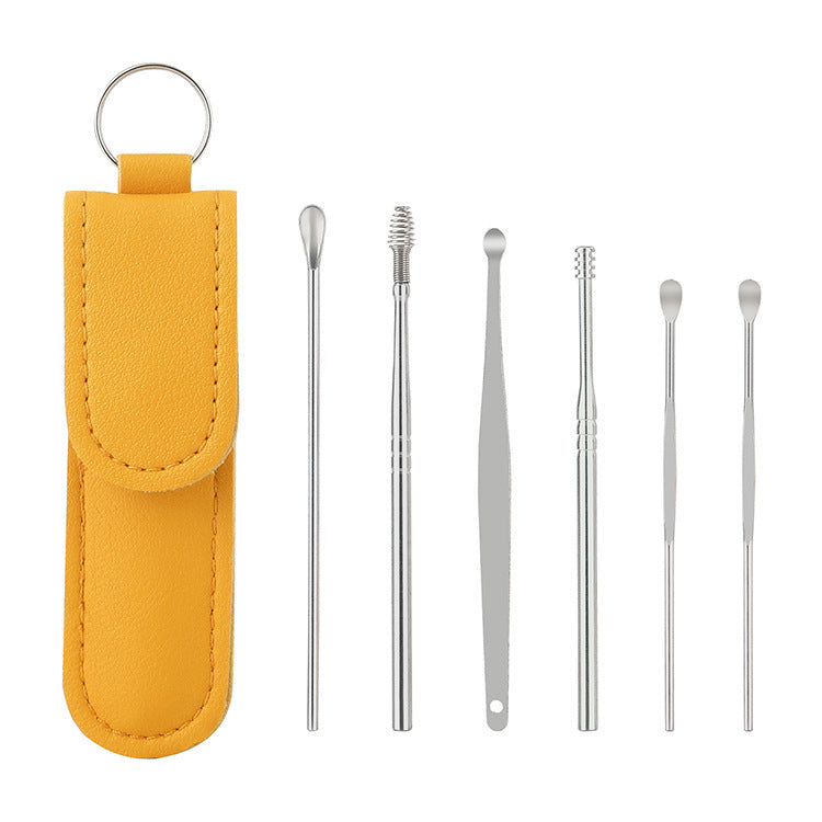 6-piece portable ear scoop