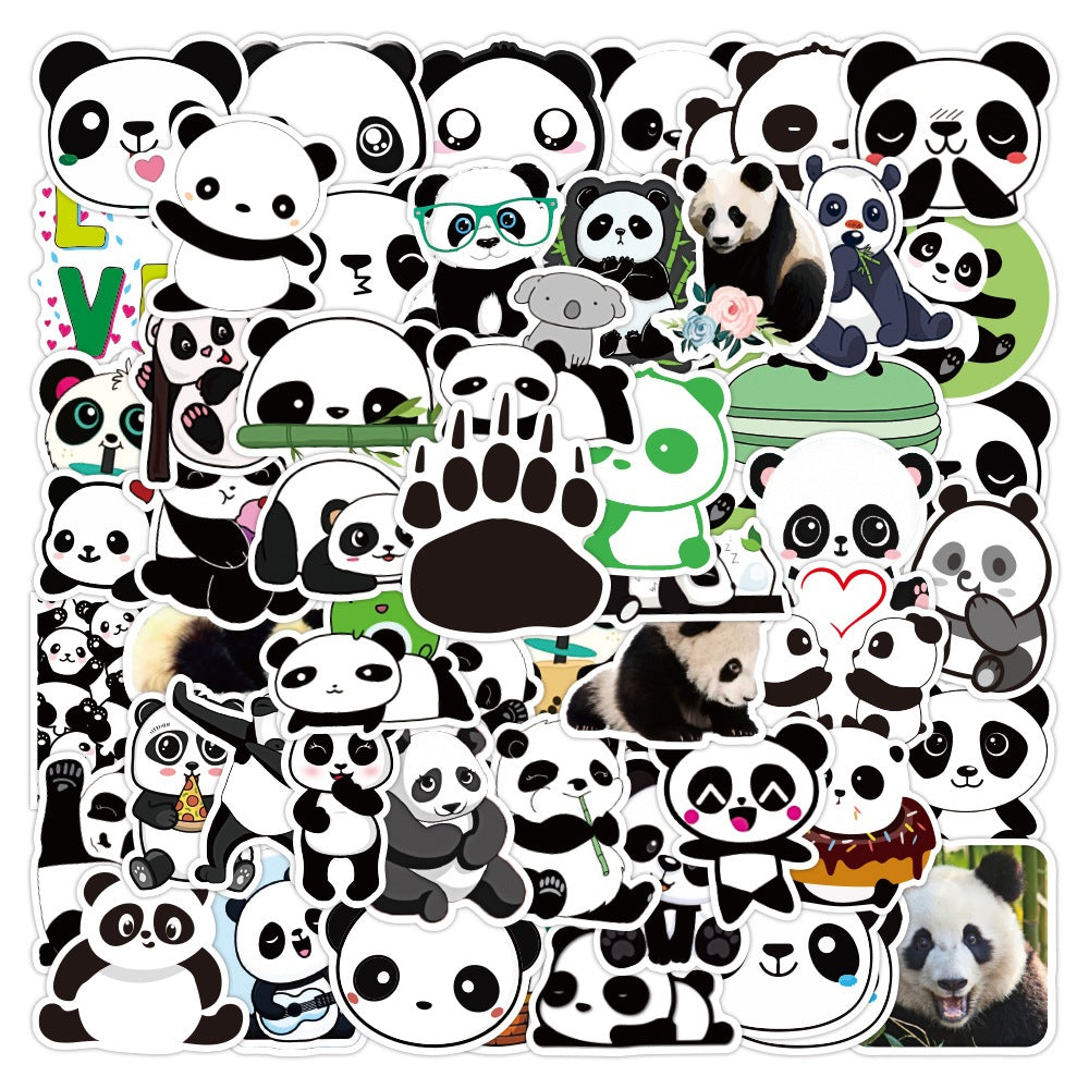 Cute Cartoon Panda Stickers (50pcs)