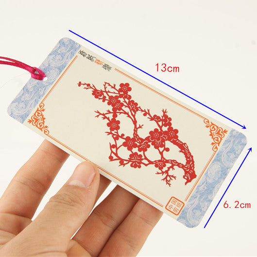 Traditional Handmade Paper-cut Bookmarks with Chinese Characteristics(A pack of 6)