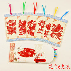 Traditional Handmade Paper-cut Bookmarks with Chinese Characteristics(A pack of 6)